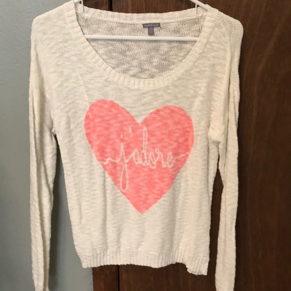 Sweater with “J’adore” on the front